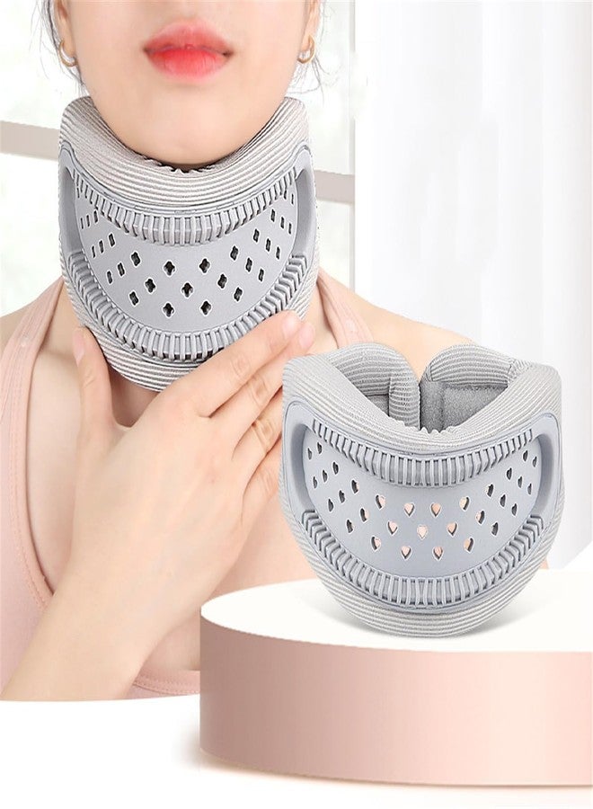 Xemz Neck Support Brace, Soft Foam Cervical Collar, Breathable Adjustable Neck Brace for Neck Pain and Support, Women and Men Cervical Spine Pressure Relief, Keep Vertebrae Stable and Aligned (Gray) - Image 1