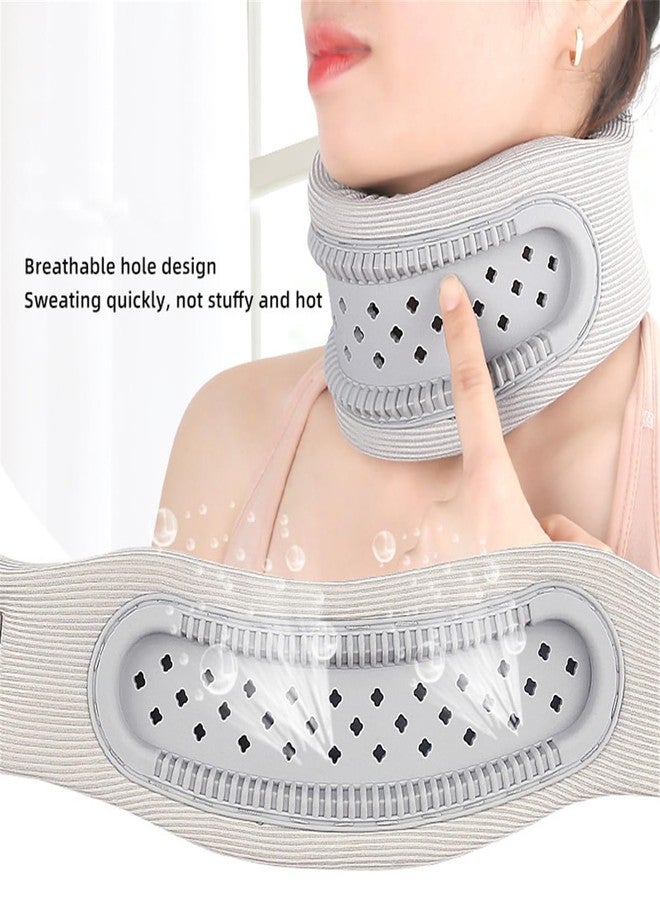 Xemz Neck Support Brace, Soft Foam Cervical Collar, Breathable Adjustable Neck Brace for Neck Pain and Support, Women and Men Cervical Spine Pressure Relief, Keep Vertebrae Stable and Aligned (Gray) - Image 3