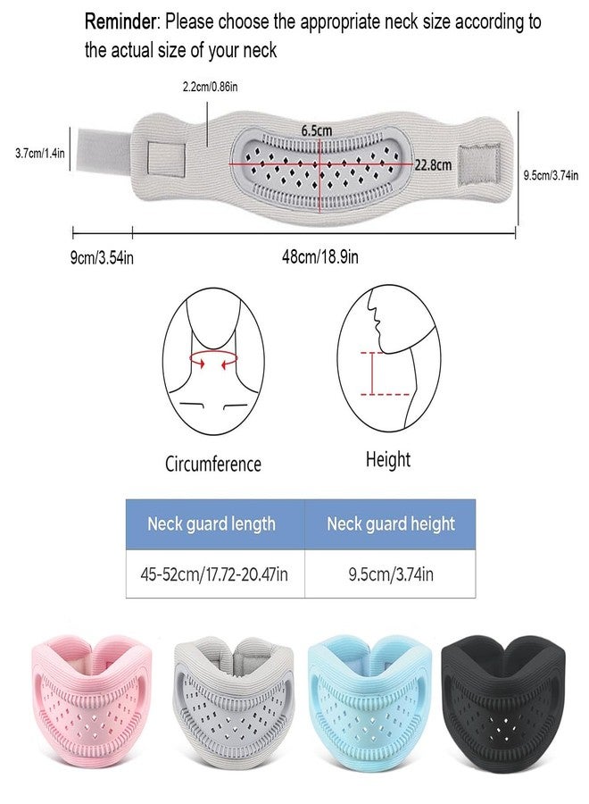 Xemz Neck Support Brace, Soft Foam Cervical Collar, Breathable Adjustable Neck Brace for Neck Pain and Support, Women and Men Cervical Spine Pressure Relief, Keep Vertebrae Stable and Aligned (Gray) - Image 2