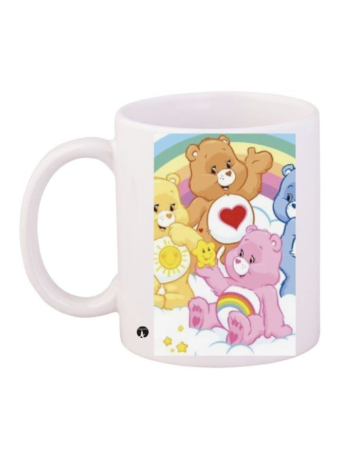 RKN Printed Ceramic Coffee Mug White/Yellow/Pink - Image 1