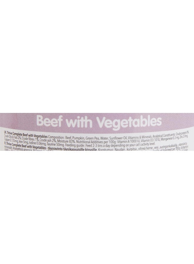 Thrive Complete Cat Beef with Vegetables Wet Food 75G - Image 3