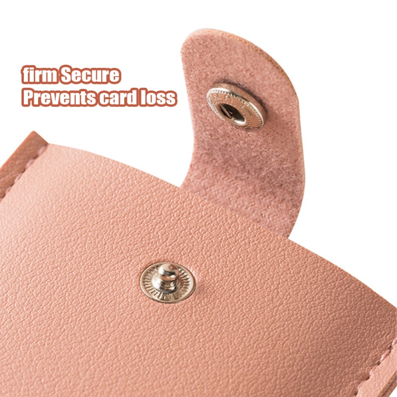 Pull-Out Card Holder Red Premium PU Leather Water-Resistant Wallet - Anti-Slip Snap Button Secure Quick Access for Travel Everyday On-The-Go Use - Image 5