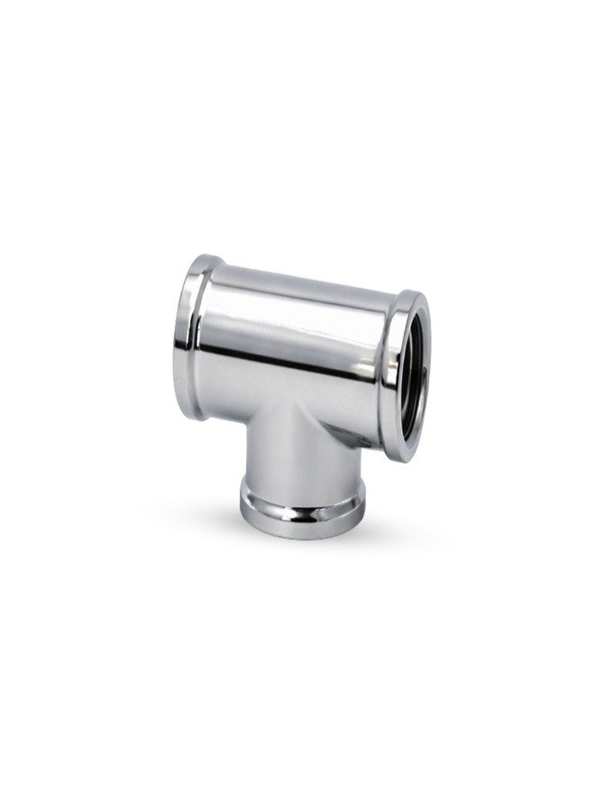 KI BATH FITTINGS وصلة تي من النحاس المطلي بالكروم مقاس 1/2 بوصة من كي آي® | وصلة تي داخلية ملولبة | موصل ثلاثي الاتجاهات شديد التحمل لتطبيقات السباكة | عبوة من قطعة واحدة - Image 1
