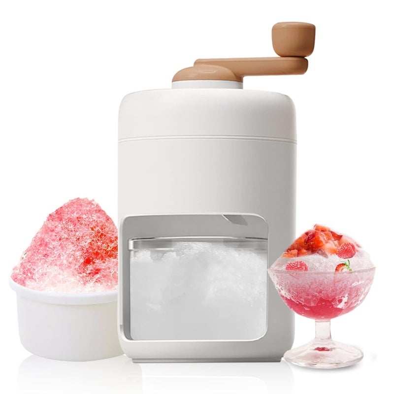 WingFly Manual Ice Crusher Slush Machine, Ice Shaver Cocktails, Portable Slushie Machines and Snow Cone Machine with Free Ice Cube Tray, BPA Free for Home Outdoor Use - Image 1
