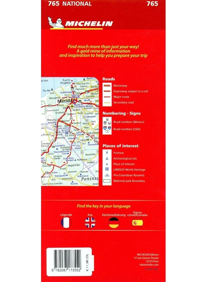 خريطة المكسيك الوطنية من ميشلان 765 - Image 2