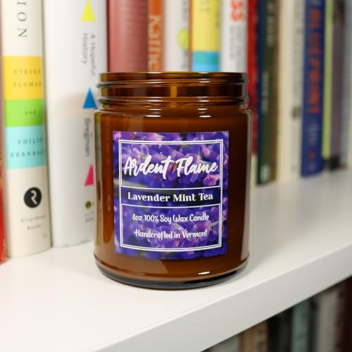 Ardent Flame Candles | Lavender Mint Tea | 100% Natural Soy Wax Candle for Home Decor | Highly Scented | Premium Fragrance | Handmade in Vermont, USA | 8 oz | Long Lasting | Gift for Women and Men - Image 4