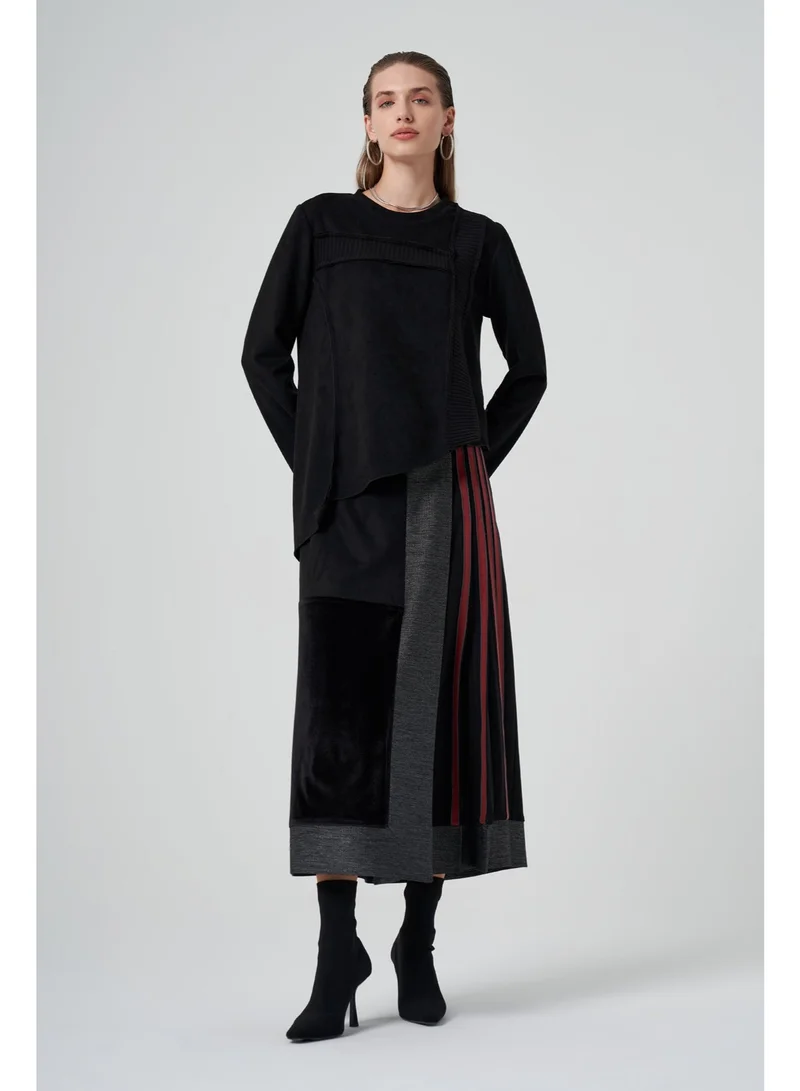 MissWhence  Skirt with Suede Trim for Women | Best Price UAE