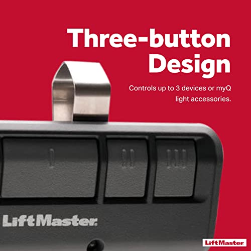 LiftMaster ريموت كنترول LiftMaster 893Max Security+ 2.0 3-زر للتحكم في بوابة مع مشبك للقبعة - عبوة من 1 - Image 5