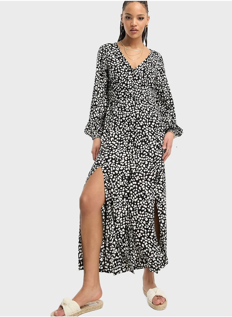 Miss Selfridge Side Slit Printed Dress
