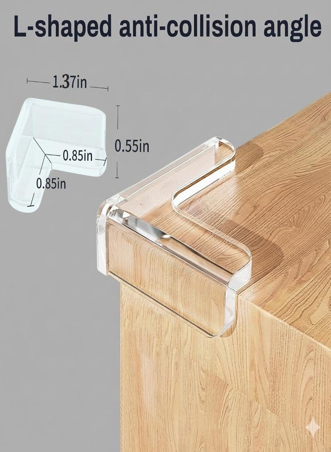 Onward Baby Table Corner Protection L Shape Guard for Kids,Soft Shock Absorbing Edge Protector for Furniture,Transparent & Strong Adhesive Child Safety Corner Guards for Tables & Sharp Corners (12) - Image 2