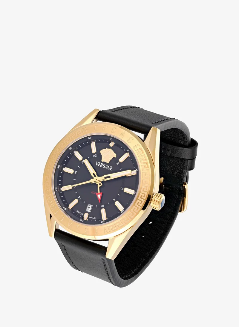 فيرزاتشي V-Code GMT Quartz Black Dial Watch