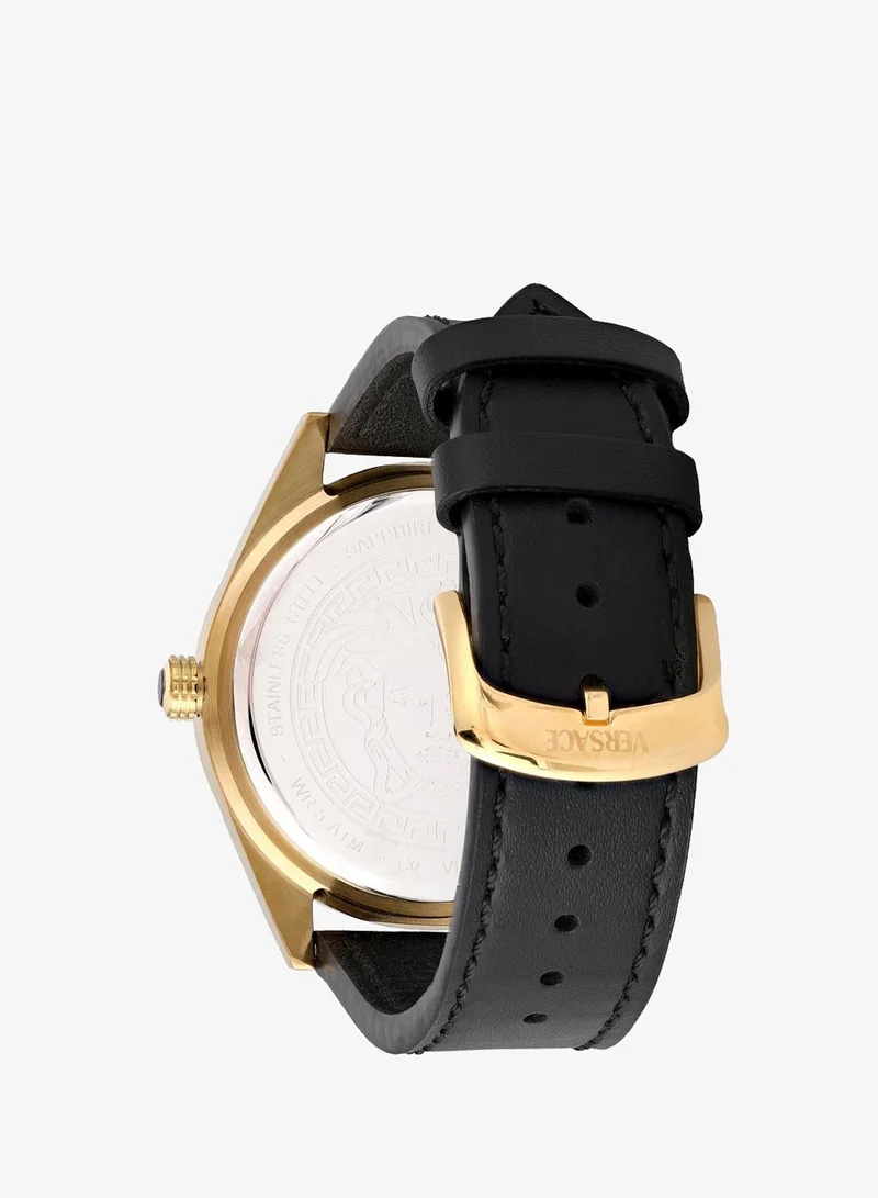 Versace Black V-Code GMT Quartz Black Dial Watch for Men | Best Price UAE