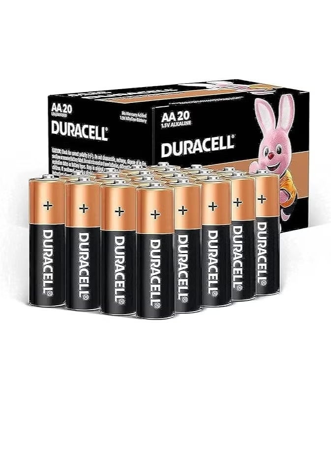 Duracell 20 قطعة بطارية قلوية AA أصلية 1.5 فولت - Image 1