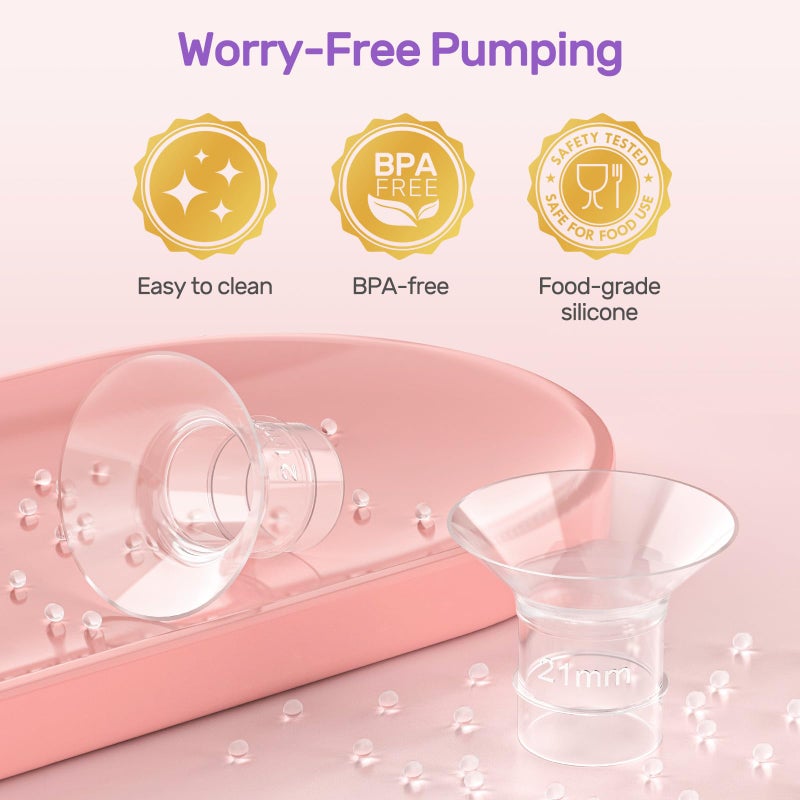 Nuliie 10PCS Flange Sizing kit 13/15/17/19/21mm for 24mm Flange/Shield of Most Pumps, BPA-Free Flange Inserts, Compatible with Momcozy/Elvie/Spectra/Bellababy/TSRETE/Nuliie Breast Pumps - Image 5