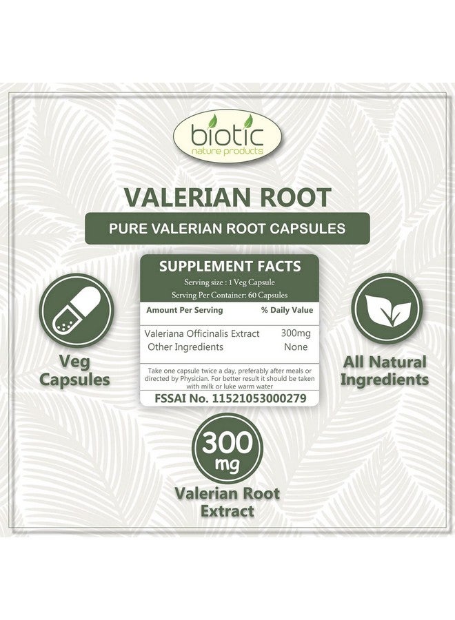 Biotic جذر فاليريان البيوتي - كبسولات تاجارا - كبسولة تاجار - كبسولات فاليريان - مستخلص 300 ملغ - 60 كبسولة نباتية - Image 4