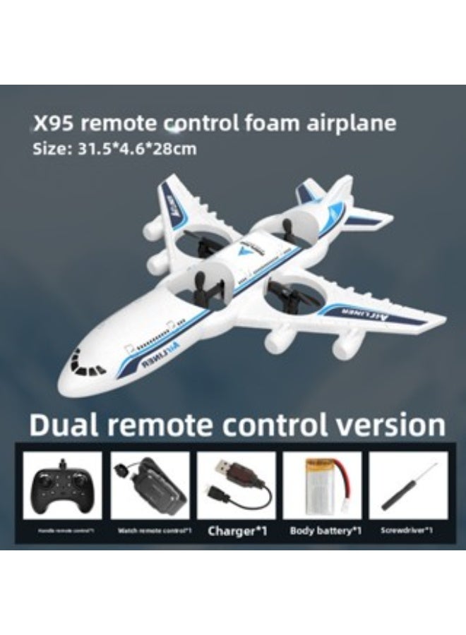 New Remote Control Airplane, Airliner Model, Foam Shock-Resistant Toy, 3-Speed Variable Speed+360°Stunt+40 Meters Remote, Gift for kids - Image 1