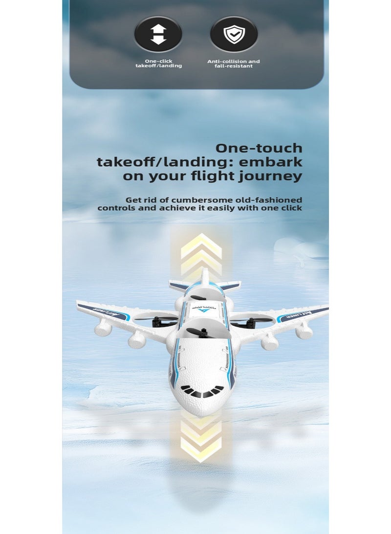 New Remote Control Airplane, Airliner Model, Foam Shock-Resistant Toy, 3-Speed Variable Speed+360°Stunt+40 Meters Remote, Gift for kids - Image 3
