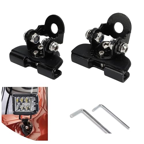 ijuicy 2 PCS Led Light Bar Mounting Brackets, Adjustable Hood Led Work Light Mount Bracket, Off Road Accessories, Ditch Light Brackets for Off Road Truck (Black) - Image 1