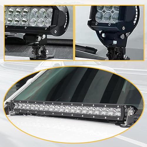 ijuicy 2 PCS Led Light Bar Mounting Brackets, Adjustable Hood Led Work Light Mount Bracket, Off Road Accessories, Ditch Light Brackets for Off Road Truck (Black) - Image 4