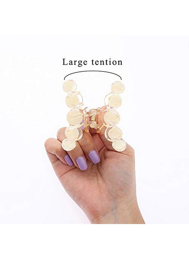 Brinie - Hair Claw Clamps Champagne Pearl Hair Barrettes Medium Small Non Slip Clips Hair Accessories For Women And Girls (3 Pcs) - Image 1