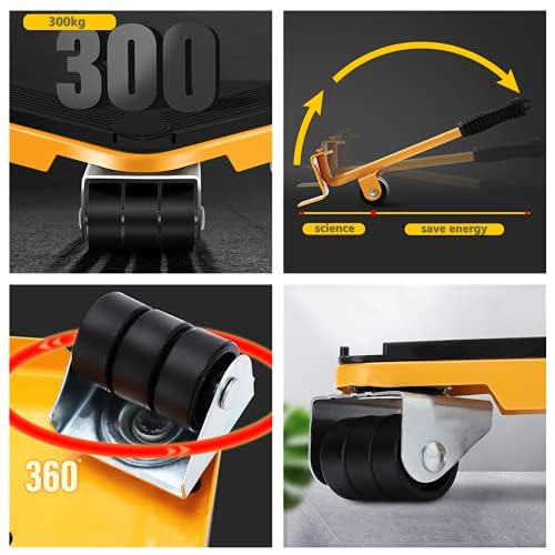 SEVEN SPACE SEVENSPACE Heavy Duty Furniture Lifter with 4 Sliders for Easy and Safe Moving Moving Tool Shifter 5 Pack Object Mobile Tool Mover Household Hand Tool Set - Image 5