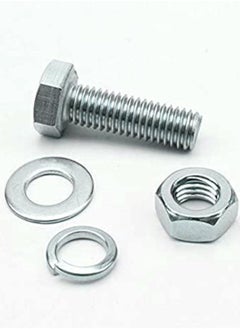 Duravel Duravel Nuts and Bolts Set 15 pcs - Stainless Steel A2 Bolt, Nuts, Plain washer, spring washer combo- Heavy Duty Bolts and Nuts (20 MM Length, 6 MM)  - Image 1