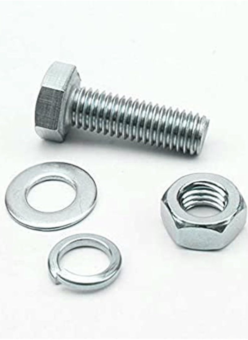 Duravel Duravel Nuts and Bolts Set 15 pcs - Stainless Steel A2 Bolt, Nuts, Plain washer, spring washer combo- Heavy Duty Bolts and Nuts (20 MM Length, 6 MM)  - Image 1