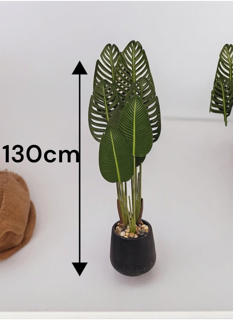 AL KHALDIYA Artificial decorative plant tree with pot, 130 cm  - Image 2