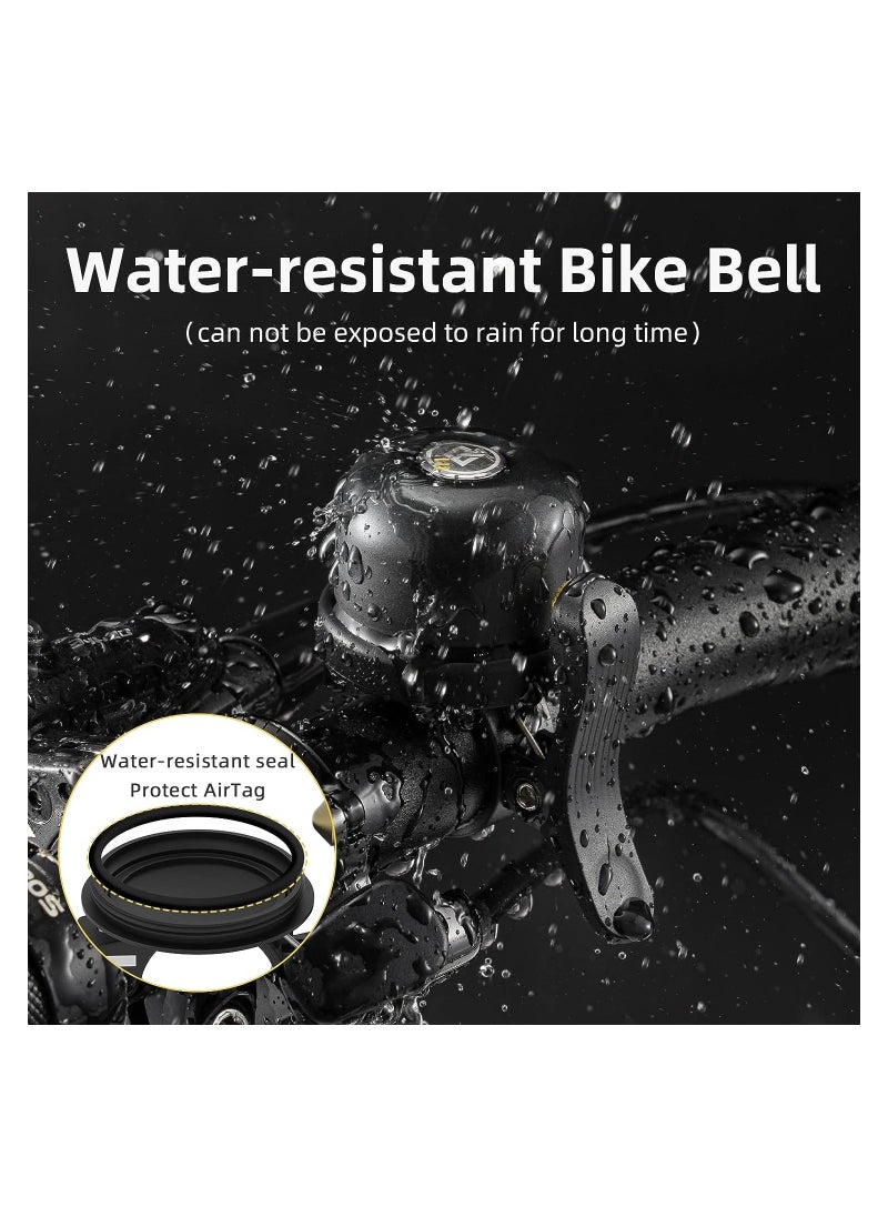 Y&D - Bicycle Bell for Apple AirTag, Waterproof AirTag Bike Mount Hidden GPS Tracker Anti-Theft, Suitable 0.87‘’/22.2mm Diameter Handlebar, Black - Image 1