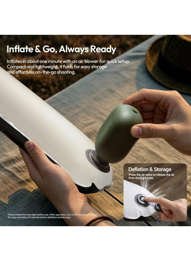 Ulanzi UA50 50W Inflatable LED Air Pillar Light 2700K-6500K Bi-Color Video Light Tube with N52 Magnets CRI 95+ Portable Soft Light for Cosplay Livestream & Studio Type-C PD 65W Input 850mm - Image 2