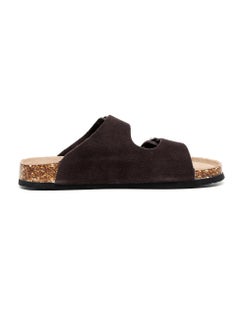 GUOLUOFEI Women Sandals with Adjustable Buckles & Memory Foam, Comfort Cork Footbed Arch Support, Leather Slide Sandals for Women  - Image 3