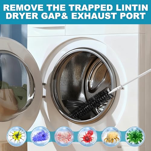 Sealegend 60 Feet Dryer Vent Cleaner Kit/Lint Remover/2×Upgraded Flexible Quick-Snap Brush/Fireplace Chimney Brushes for Easy to Use/Works Well with/Without a Power Drill - Image 3