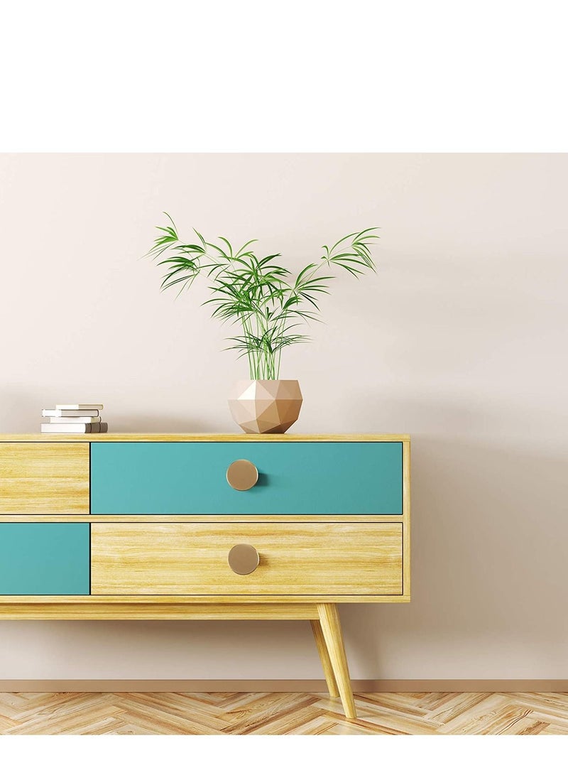 4 Pcs Solid Brass Round Single Hole Small Handle, Cupboard Door Knob with Screws, Home Decorating for Wardrobe, Cabinet Doors, Gold (20mm x 25mm) - Image 2