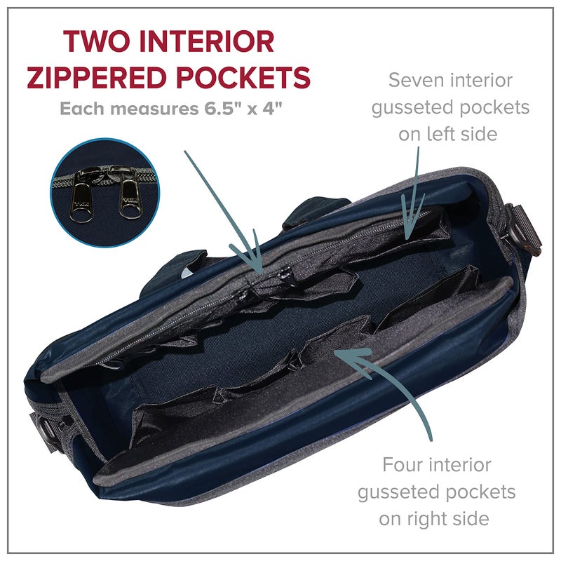 ADC حقيبة أدوات طبية من النايلون موديل ADC 1024BK 1024 للممرضين/الأطباء، سوداء - Image 5