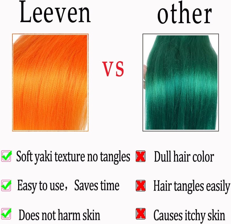 Leeven White Braiding Hair Pre Stretched 2 Packs Ombre Jumbo Braiding Hair Extensions 26 Inch High Temperature Synthetic Fiber Hair Extension for Box Braids Crochet(White#) - Image 5
