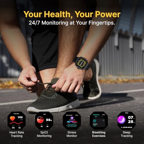 TIMEX Smart Nova 1.43"(3.6cm) AMOLED Display with Functional Crown and BT Calling Smartwatch for Unisex - TWTXW1000T - Image 5