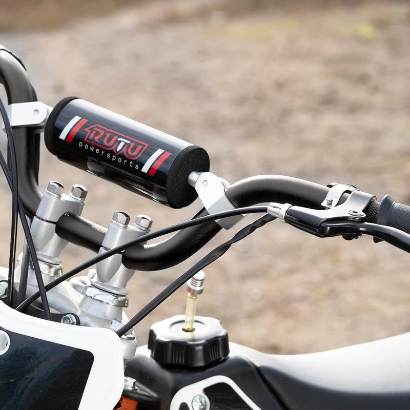 RUTU Heavy Duty 7/8 inch Handlebar with Crossbar Pad for Kids Dirt Bikes and ATVs - Black - Image 4