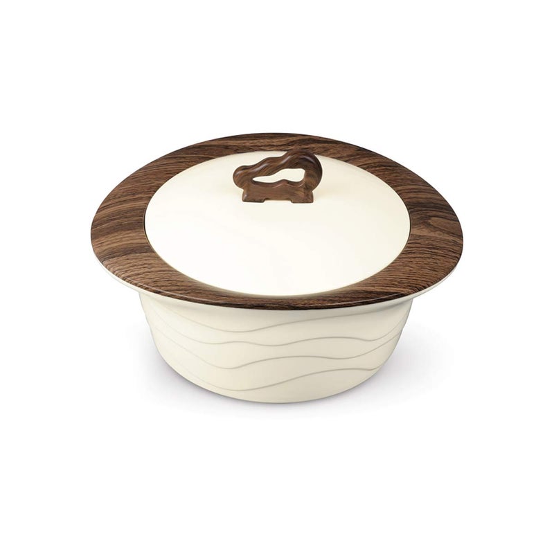 Trueware TRUEWARE Zinna Fusion Casserole 1500 Inner Steel Casserole 1500 mlDark Brown PU Insulated BPA free Odour Proof Food Grade Easy to Carry Easy to Store Ideal For Chapatti Roti Curd Maker Kitchen Storage Kitchen accesseroies Thermoware Hot Pot  - Image 1