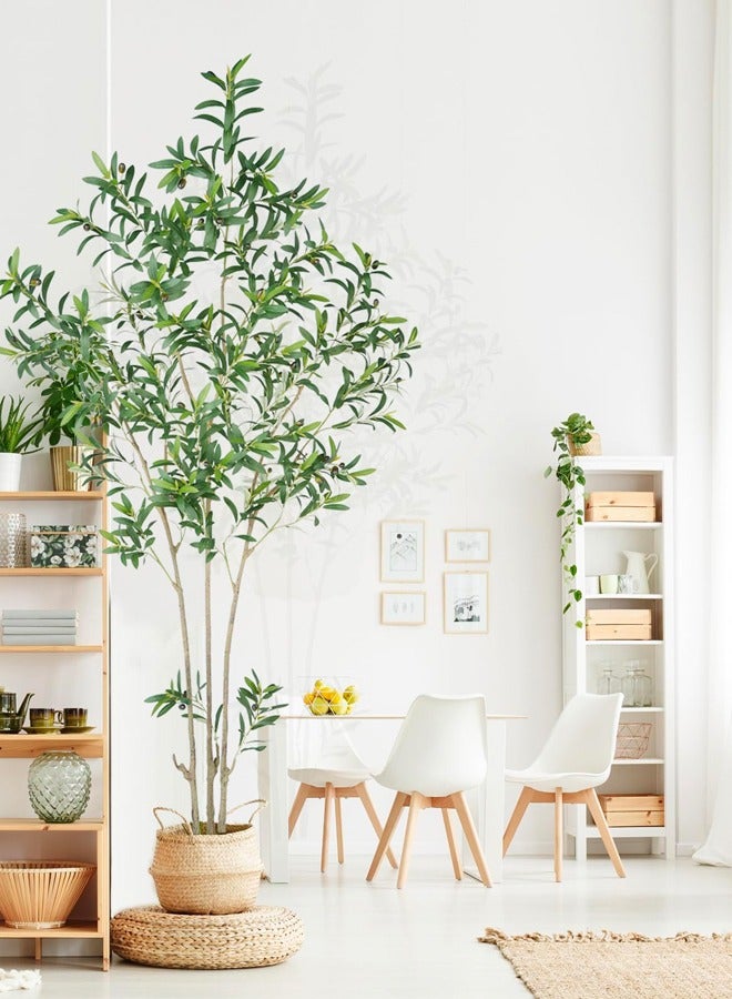 زفيزفيا شجرة زيتون صناعية 2.1 متر لديكور المنزل والمكتب - نباتات زينة داخلية فاخرة للصالونات والمكاتب، ديكور واقعي لغرفة المعيشة أو المكتب العصري | مثالي لتزيين رمضان (زينة رمضان، ديكورات منزلية لرمضان) - Image 5