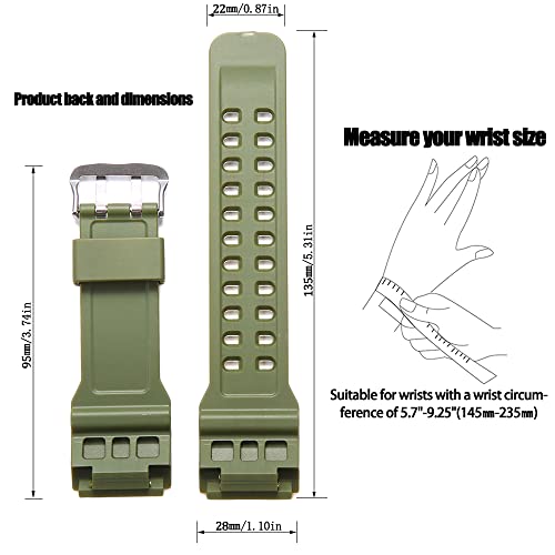 MCXGL Resin Strap Replacement for Caiso mudmaster GG1000 GWG100 GSG100 watch band - Image 2