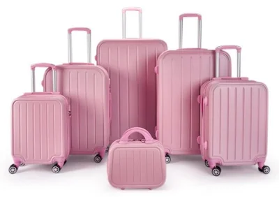 LIMRA A travel bag set consisting of 6 luggage bags Pink color, size 32"/28"/24"/20"/16"/12 inches