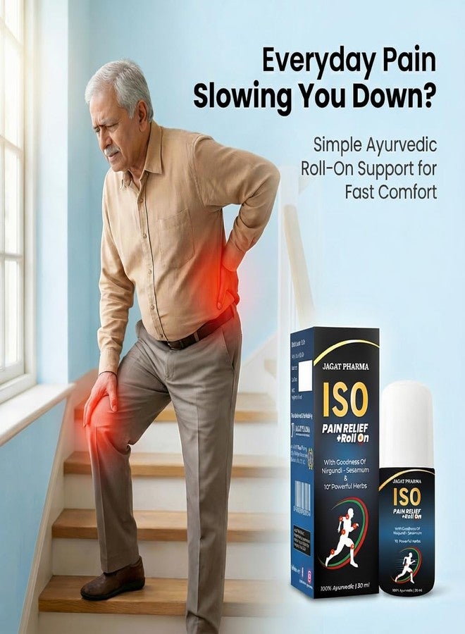 جاغات فارما إيزو لتخفيف الآلام (30 مل) - رول أون أيورفيدي لتخفيف آلام المفاصل والظهر والركبة والكتف والعضلات - Image 2