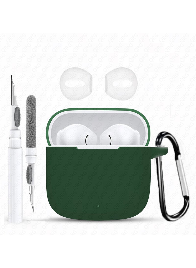 Silicone Protective Case Cover for Huawei FreeBuds Se 2/ Se 3 with Cleaner Kit and Ear Tips (Green) - Image 1