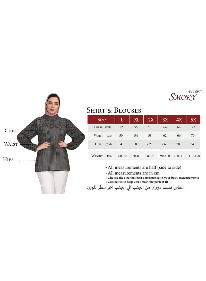 Smoky Egypt Printed Crepe Chiffon Tunic - Red - Image 5