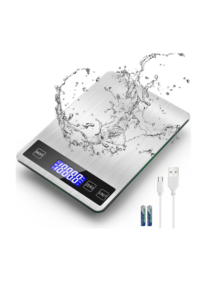 general Digital Food Scale Kitchen Scale, 33Ib/15kg Kitchen Scale with LED Display, 1Gram/0.1Oz Precision Scale, Digital Weight Grams & Ounces, USB Rechargeable Food Scale - Image 1