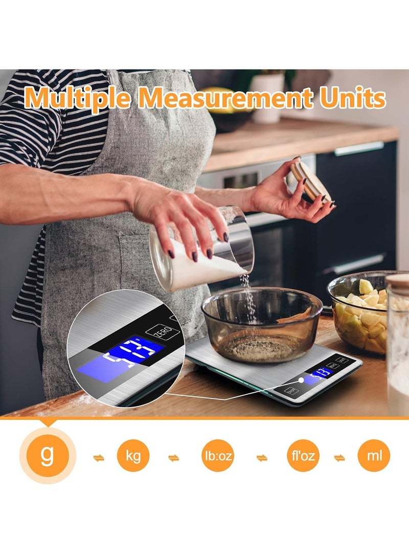 general Digital Food Scale Kitchen Scale, 33Ib/15kg Kitchen Scale with LED Display, 1Gram/0.1Oz Precision Scale, Digital Weight Grams & Ounces, USB Rechargeable Food Scale - Image 3