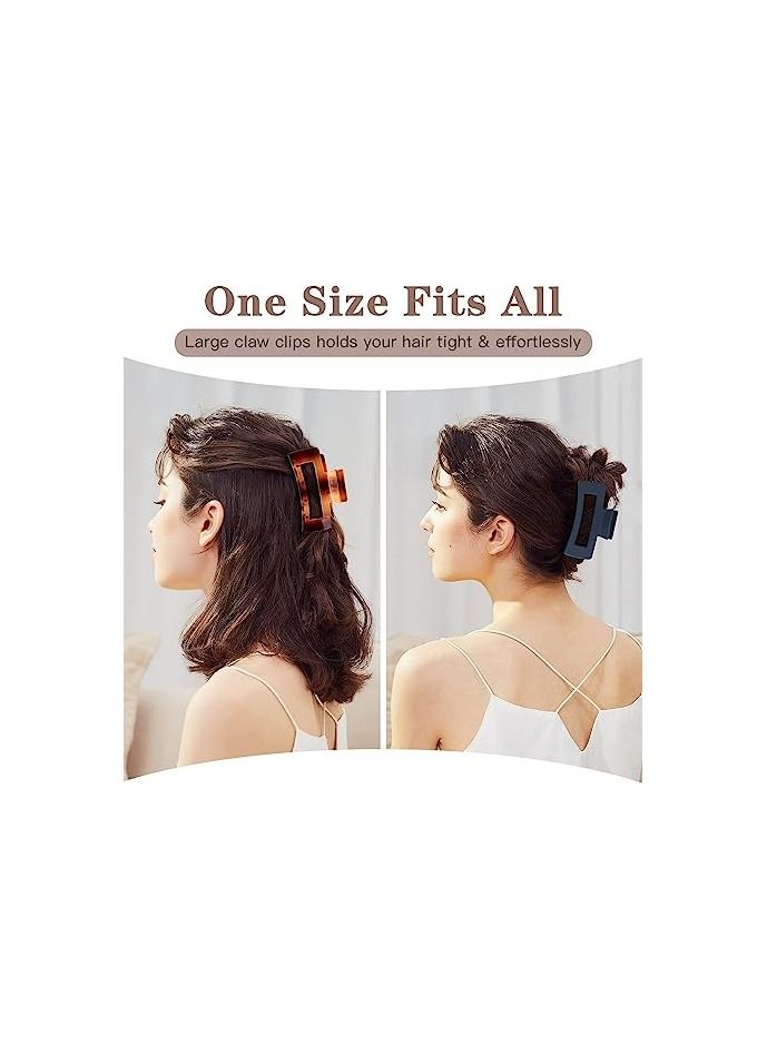 ORiTi Strong Hold Matte Square Claw Hair Clips Rectangle Hair Styling Accessories - Image 5