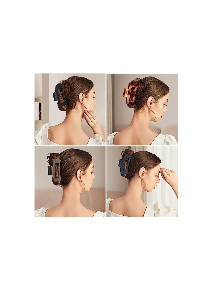 ORiTi Strong Hold Matte Square Claw Hair Clips Rectangle Hair Styling Accessories - Image 2