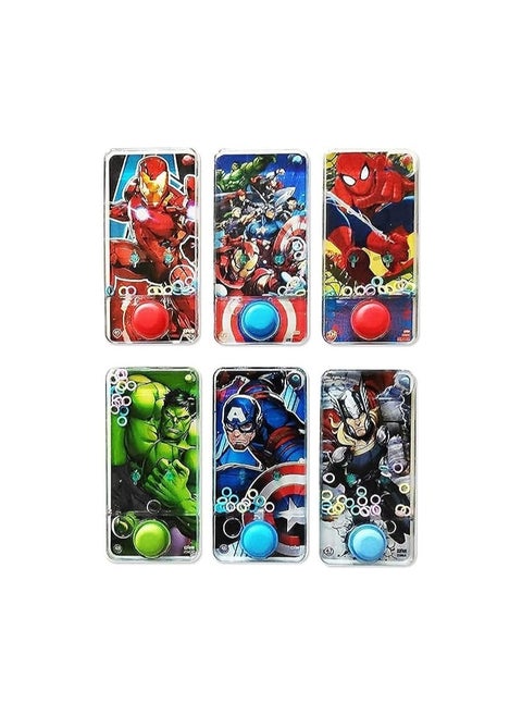 Colourful super hero, Transparent Water Game for Kids | Ring Game, Handheld Game, Water Video Game Console for Kids | 6 Piece (Design as per Availability