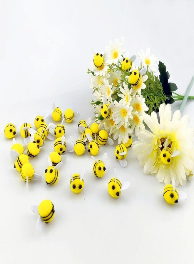 SaktopDeco 40 PCS Wool Felt Bees Felt for Crafts Mini Bee Plush Decor for Baby Shower Decorations Clothing Hat DIY Crafts - Image 4